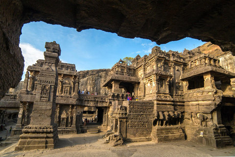 Mumbai to Ajanta & Ellora : Day Tour with Flights Included Private Tour Package with Transport, English Guide & Flight.