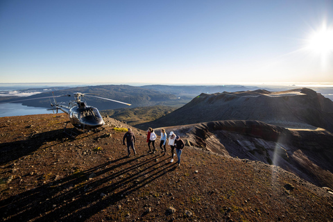 Rotorua: Lot helikopterem i spacer z przewodnikiem po górze Tarawera