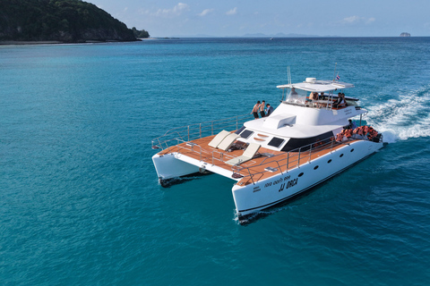 Phuket: Coral Island Laid-Back Morning Tour with Snorkeling Relaxing Yacht Cruise (Hotel Pickup)