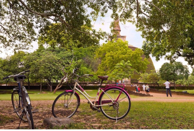 Van Polonnaruwa: oude stad Polonnaruwa op de fiets