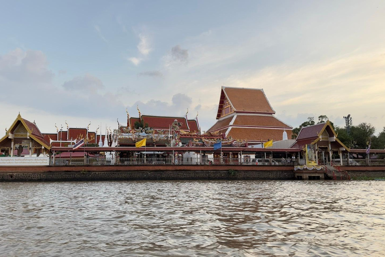 Desde Ayutthaya : Paseo en barco de una hora por el patrimonio de AyutthayaDesde Bangkok : Visita a la ciudad fluvial de Bangkok por la tarde