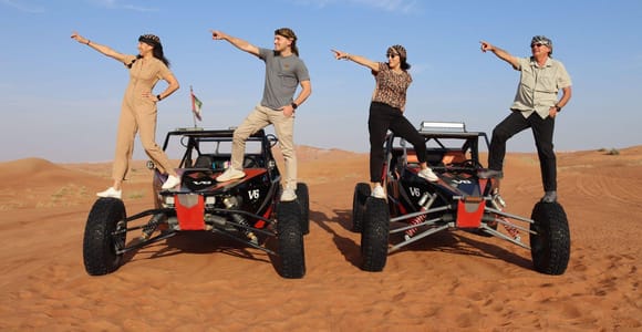 Dubai: 3000cc V6 Dune Buggy & Sandboarding -Private Tour