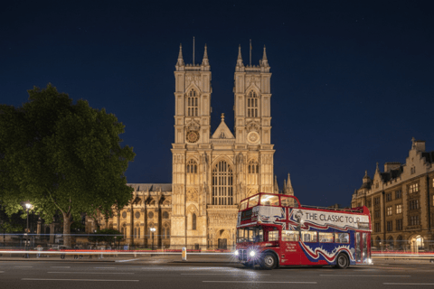 London: Vintage Open-Top Bus Night Tour with Live Guide Sunset Tour: Vintage Open-Top Bus with Live Guide