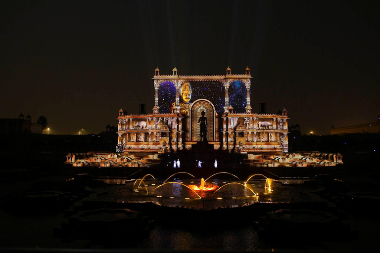 New Delhi: Akshardham Exhibition, Light and Water Show Tour Traportation and guide