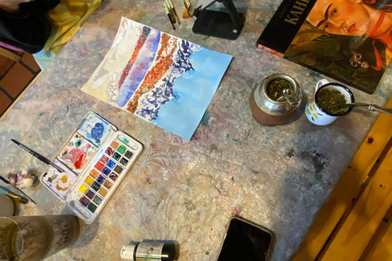 Paint with an artist in a Bariloche workshop