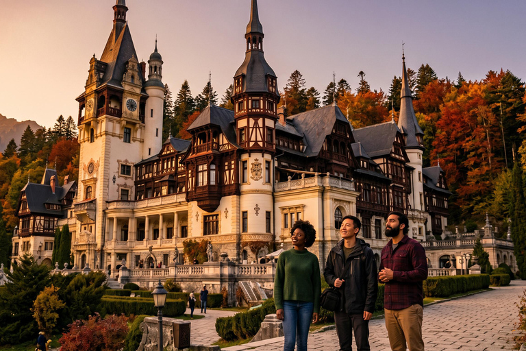 From Bucharest: Peles, Dracula & "Wednesday" Castles Tour COACH TOUR Audio guide in 24 languages