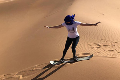 Agadir: Sunset Sandboarding Adventure, Canyon Tour & Dinner