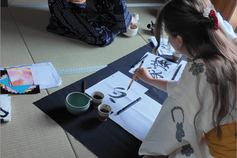 Kyoto: 100% Private Tea Ceremony, Calligraphy, and Kimono All-in-One Cultural Experiences Includes a Local Kyoto Walk