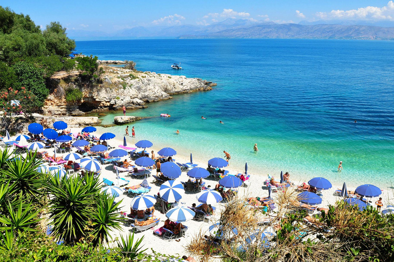 Corfu: Viagem de ônibus e natação no Canal d&#039;Amour, Kassiopi e Barbati