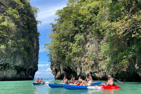 Krabi: Excursión a la isla de Hong en barco de cola larga con opción de kayakTour turístico con kayak