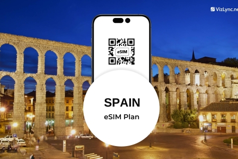 Plan eSIM Espagne Voyage avec données mobiles ultra-rapidesEspagne 5 Go pendant 30 jours