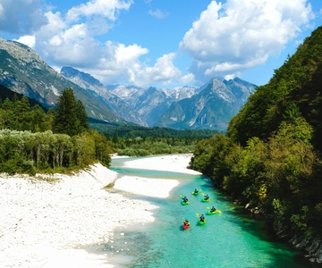 Bovec: Iconic Sit-on-Top Kayak Tour on Soča River +FREEphoto