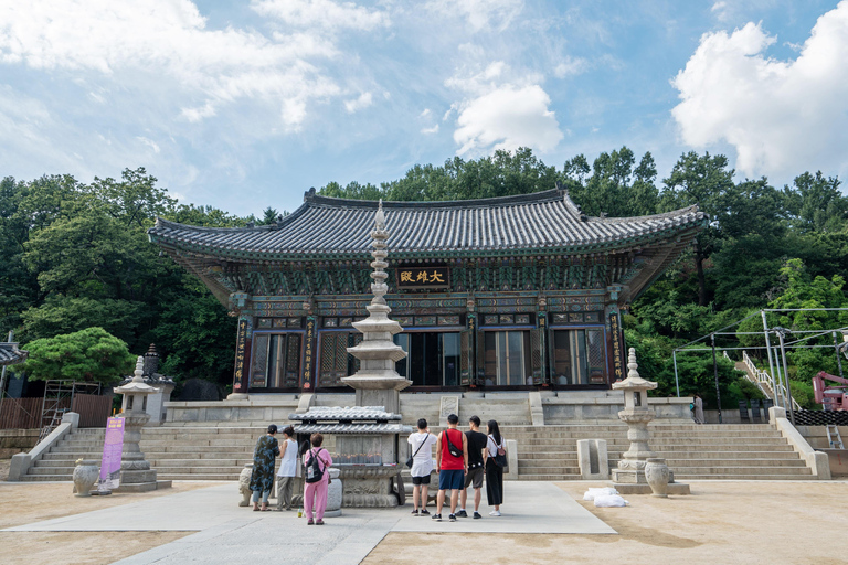 Séoul : Temple de Bongeunsa et visite nocturne gourmande à Gangnam