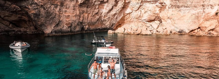 Croisière à Comino : Crystal Lagoon, Blue Lagoon, baie de Santa Marija