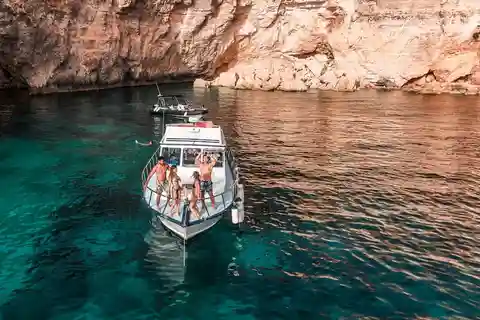 Comino-kryssning: Crystal Lagoon, Blue Lagoon, Santa Marija Bay
