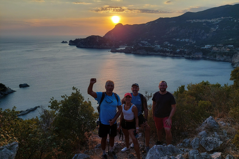 Corfu: Hiking in Olive Groves,Village,Sunset,with Swim Stop Nature Trek without Transfer