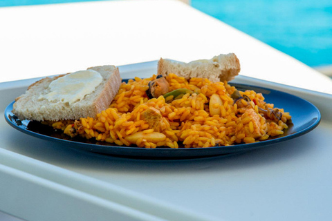 Ibiza: Formentera Boat with Open Bar, 3 meals & Sunset Party ADVANCE: Standard selection of food & open bar option