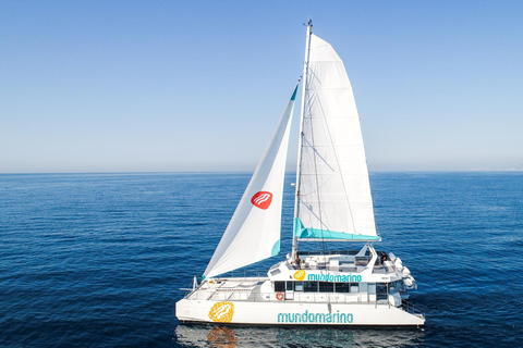 Malaga: Catamarano a vela con nuoto e pranzo a base di paella