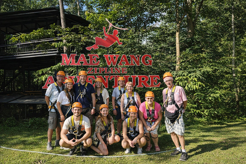 Chiang Mai: Jungle Zipline, River Bamboo Raft with Pickup