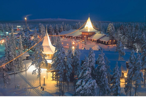 Rovaniemi: Jultomtens by + Husky- och renslädestur