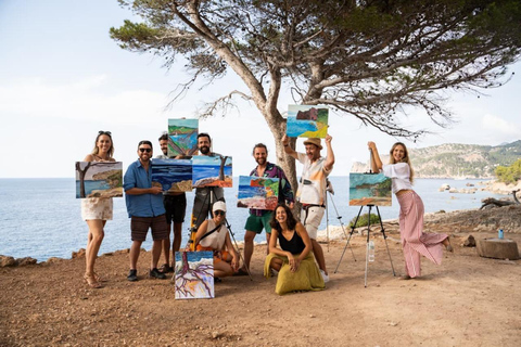 Paint outdoors by the sea in Deià