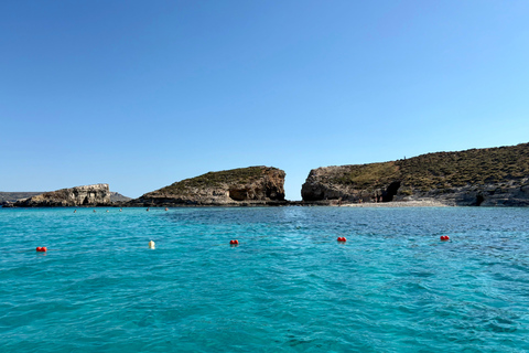 Gozo: Private Boat to Comino’s Lagoons, Swim Stops & Caves 2hr Private Trip to Comino’s Lagoons, swim stops + caves