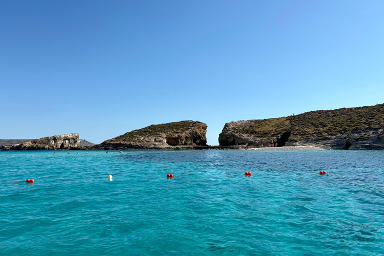 Gozo: Private Boat to Comino’s Lagoons, Swim Stops & Caves 2hr Private Trip to Comino’s Lagoons, swim stops + caves