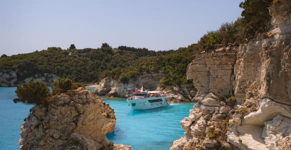 Corfu: Paxos, Antipaxos, and Blue Caves Cruise with comfort!
