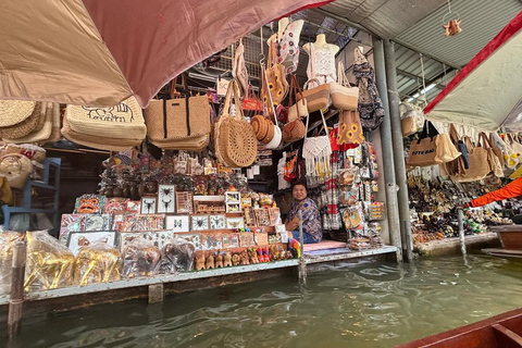 Private: Floating Market, Maeklong Train & Dragon Temple All-inclusive Package