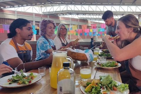 Mexico: Salsa Making Class in a Market with a Chef