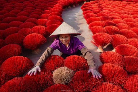 Hanoi: Incense Village, Hat or Lacquer Village "SMALL GROUP" PRIVATE: 4 Villages: INCENSE + HAT + LACQUER + VOTIVE PAPER