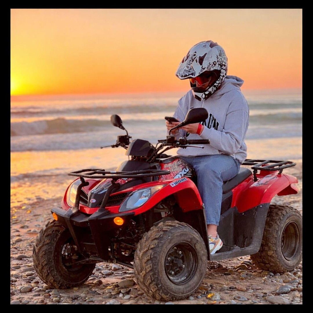 Agadir : aventure en quad au coucher du soleil sur la plage de l'Atlantique