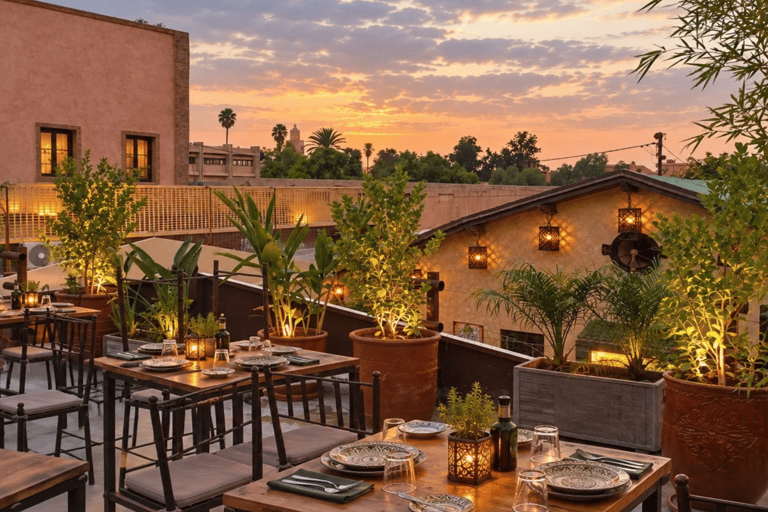 Marrakech Medina Night Tour with Rooftop Dinner