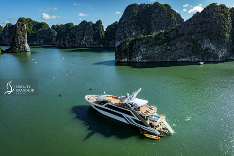 河内/卡巴兰哈湾游轮 - 皮划艇、按摩浴缸、滑水道河内/吉婆兰哈湾游船之旅：皮划艇、按摩浴缸、滑水道