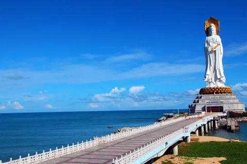 Sanya: Ticket de entrada y coche turístico de la Zona de Turismo Cultural de Nanshan