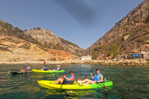 Moraig: Excursão de caiaque para Moraig e Caverna peces-testos