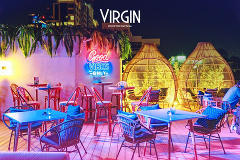 Pattaya: Virgin Rooftop2 Platos + Bebidas sin alcohol Free Flow (90 Mins.)