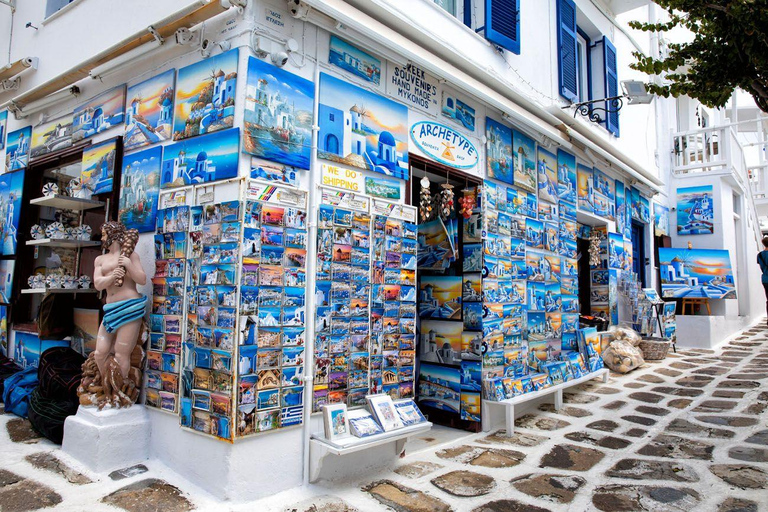 Promenade et shopping à l&#039;heure dorée dans la ville de MykonosFrançais | Promenade et shopping à l&#039;heure dorée dans la ville de Mykonos