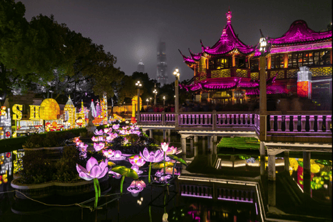 Night in Shanghai:Yu Garden Bazaar and Acrobatic Show Tour