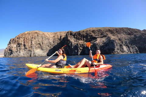 Tenerife : Kayak avec masque et tuba, découvrez les tortues et les poissons.Tenerife : Kayak et plongée en apnée avec tortugas et delfines