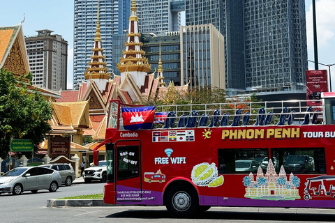 Phnom Penh: Hop-On Hop-Off Bus Ticket and Mekong Cruise Phnom Penh: Hop-On Hop-Off Bus Free Cruise Ticket-2 Day Pass