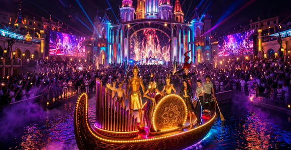 Antalya, Side, Alanya: Land Of Legends Night Show & Shopping