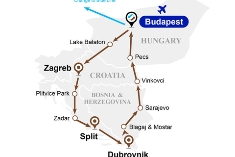 Budapest/Zagreb/Dubrovnik: 7-Day Eurasia Delights Coach Tour Joining from Zagreb on Friday