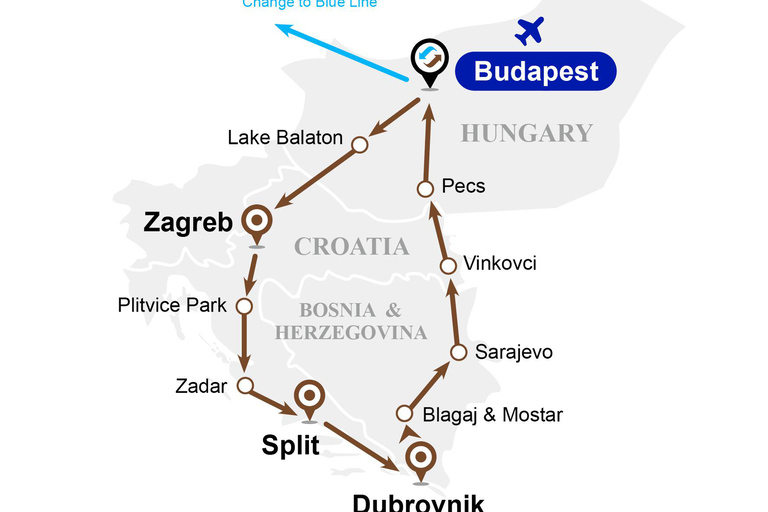 Budapest/Zagreb/Dubrovnik: 7-Day Eurasia Delights Coach Tour Joining from Zagreb on Friday