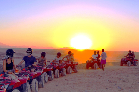 Hurghada: Quad Bike Tour of the Desert and Red Sea Pickup from El Gouna, Soma Bay, or Safaga