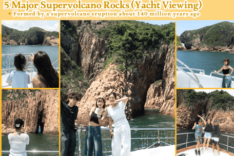 Hong-Kong: Island-Hopping Volcanic Rocks Yacht Tour + Snacks