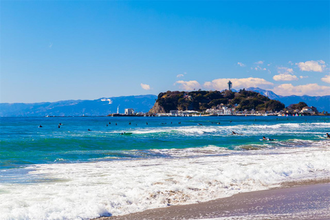 Wycieczka na górę Fuji Hakone/Kamakura: BEZPŁATNA kolejka linowa i rejs po jeziorze AshiWycieczka ze stacji Shinjuku o godz. 8:30 – bez kolejki linowej i rejsu statkiem
