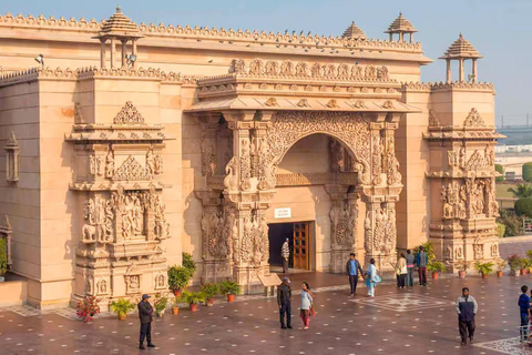 Delhi: Akshardham Temple Tour with Water & Light Show by Car Akshardham Water & Light Show with Old Delhi Tour