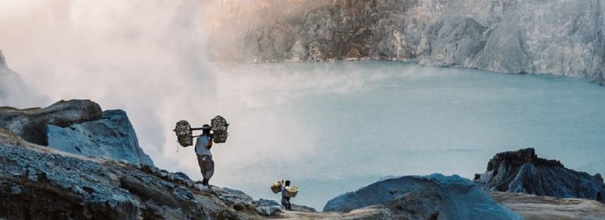 Depuis Bali : Kawah Ijen Midnight Blue Fire avec dépose à Bali