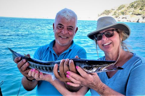 Rhodes: Fishing Trip with professionals-Snorkelling & BBQ
